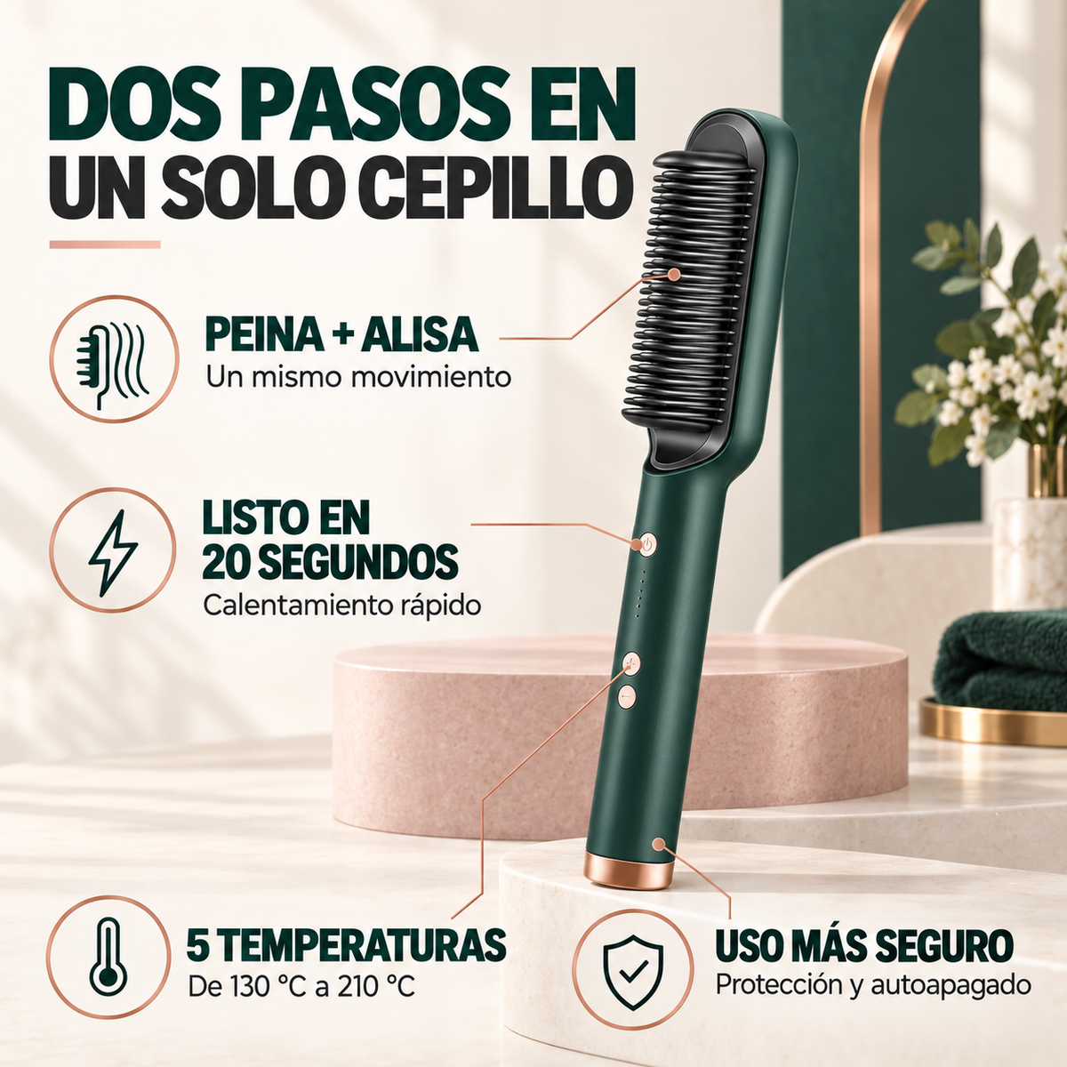 Lissara™ | Cepillo Alisador 50% OFF