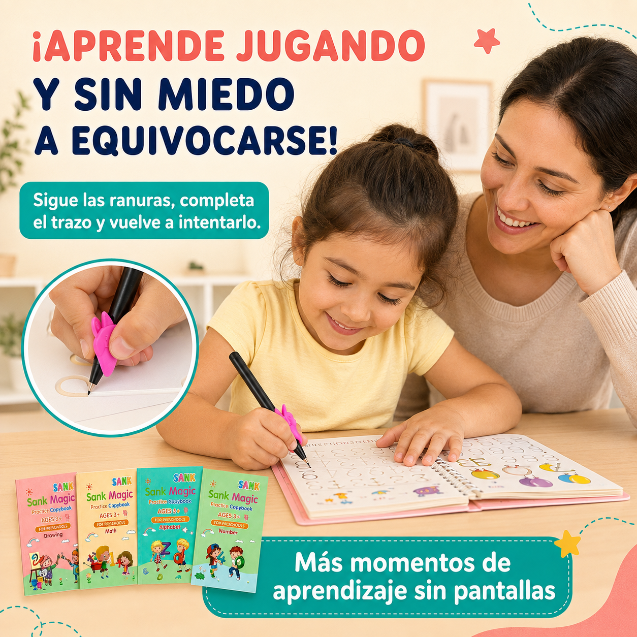 TrazoMágico™ | Set de Caligrafía Reutilizable