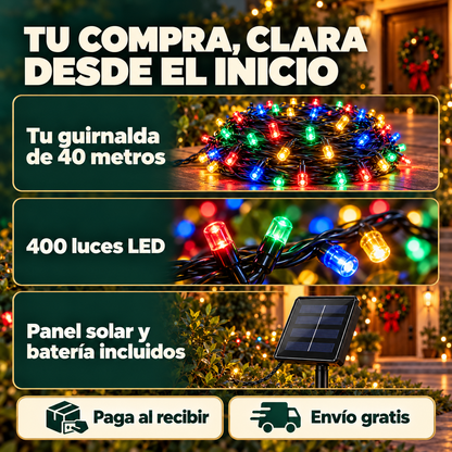 Set 400 Luces Solares 40M | 40% OFF