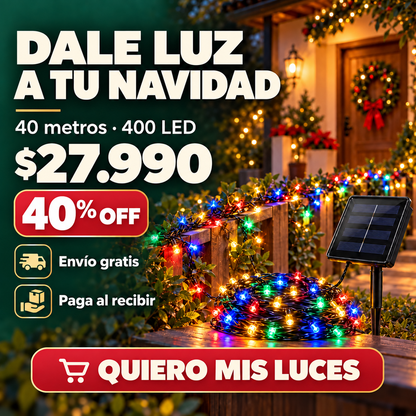 Set 400 Luces Solares 40M | 40% OFF